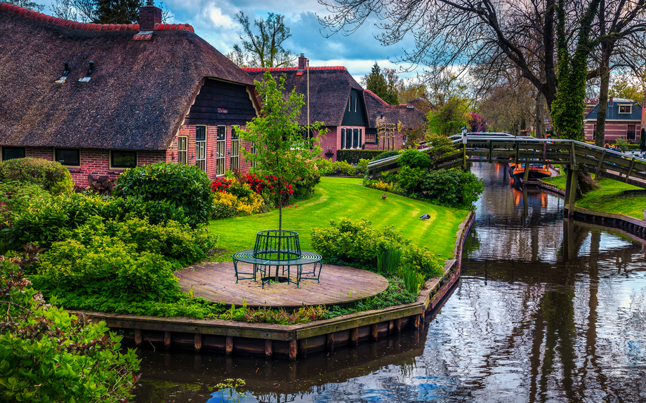 Giethoorn in der nordöstlichen niederländischen Provinz Overijssel