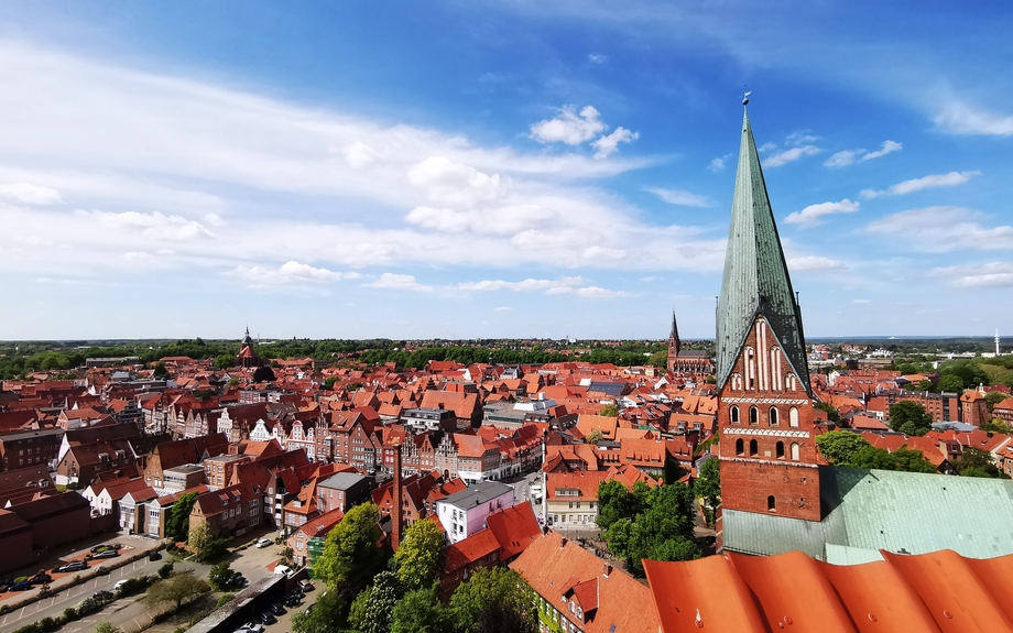 Blick über die Altstadt von Lüneburg, Deutschland