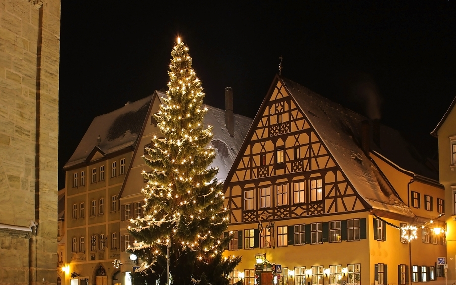 Weihnachtsmarkt in Dinkelsbühl, Deutschland
