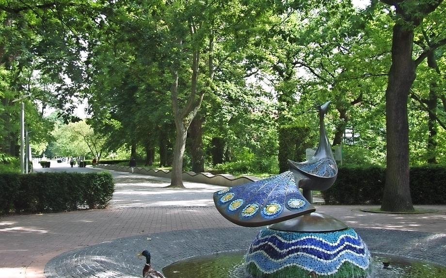 Mosaikpfau Kurparkeingang, Bad Sassendorf