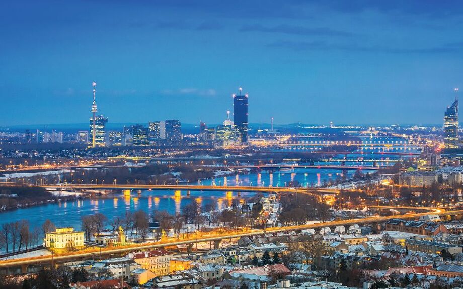 Winterliche Ansicht von Wien
