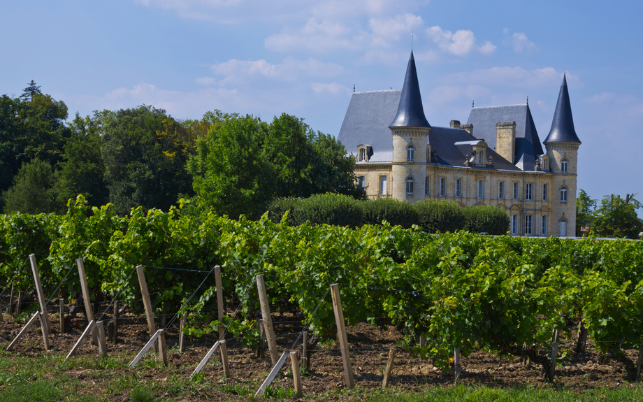 Château Palmer in den Weinbergen des Medoc