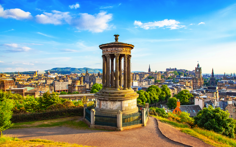 Calton Hill in Edinburgh, Vereinigtes Königreich