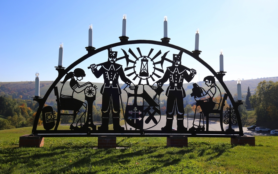 Schwibbogen in Oberwiesenthal im Erzgebirge