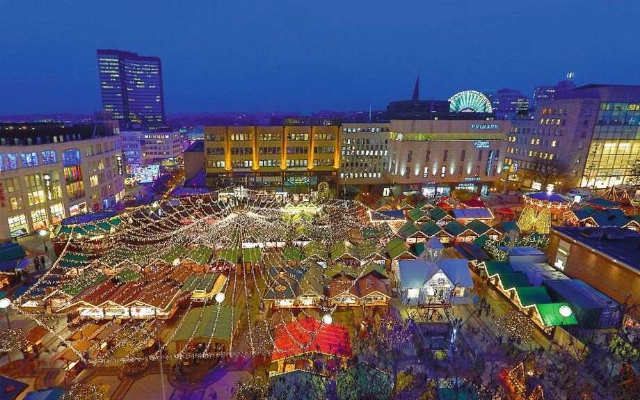 Weihnachtsmarkt in Essen, Deutschland
