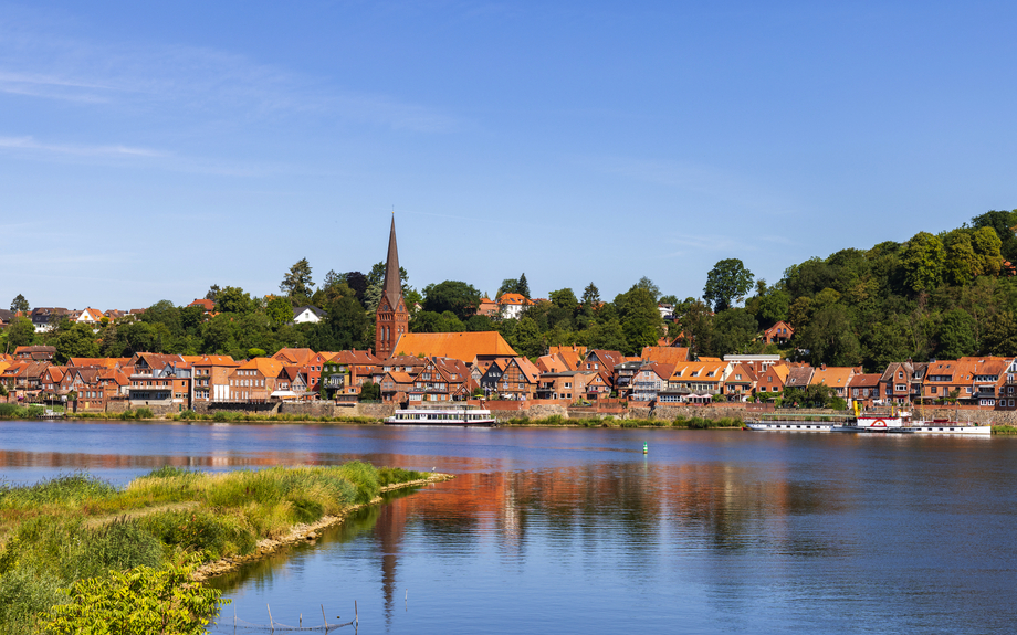 Skyline von Lauenberg/Elbe in Schleswig-Holstein