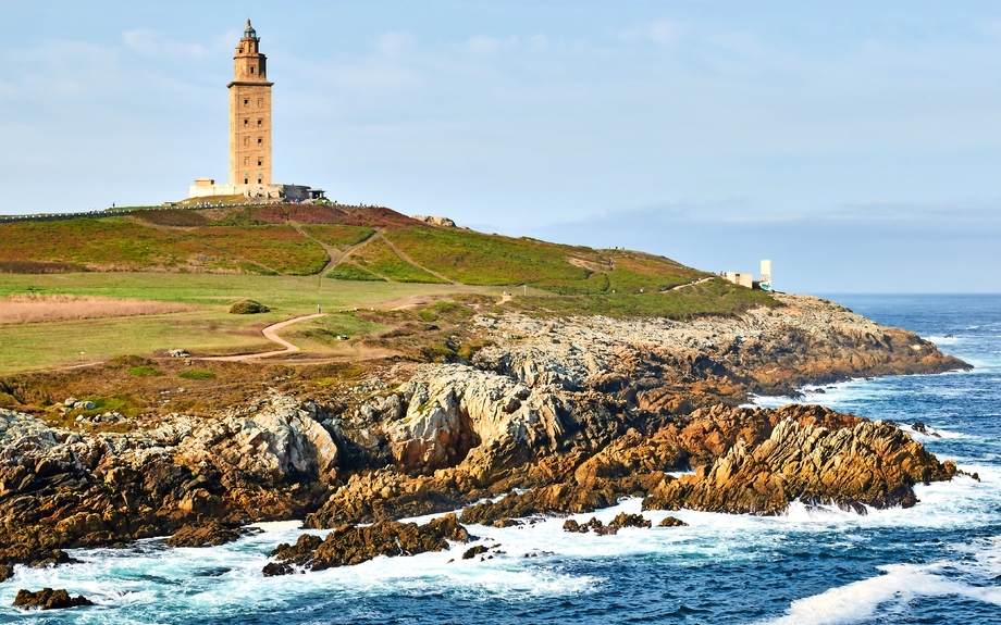 Herkules-Leuchtturm. Ein Coruna, Spanien