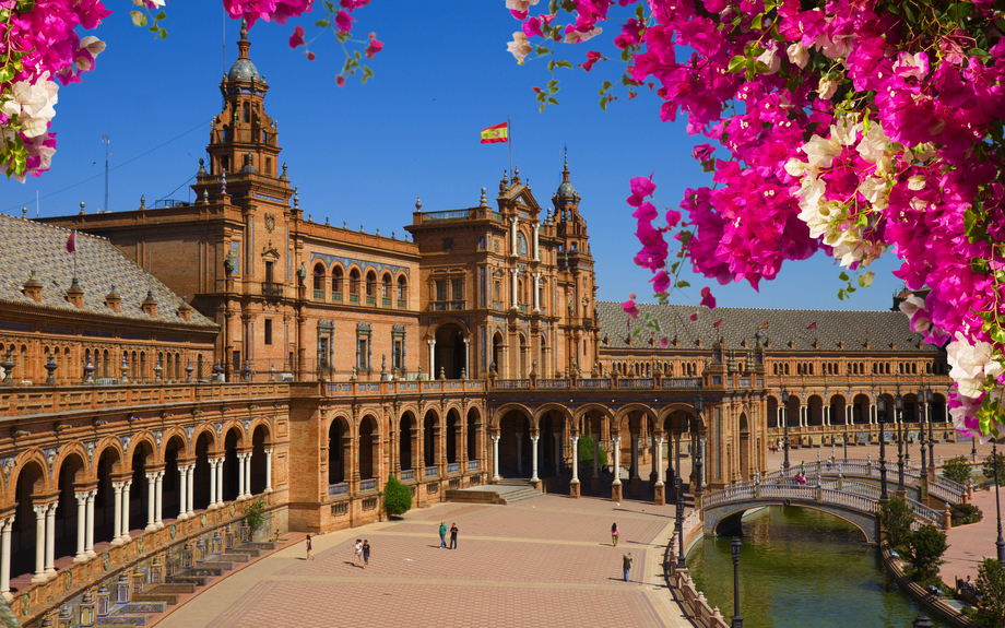 Sevilla in Spanien: Plaza de España