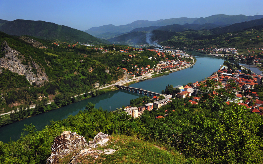 Brücke über die Donau in Visegrad