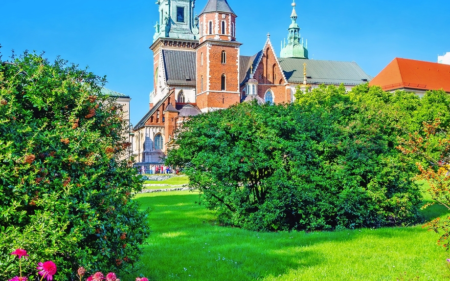 Wawel-Schloss und Kathedralenquadrat in Krakau